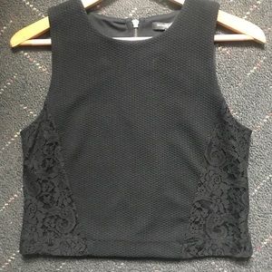 Petite Black Crop Top
